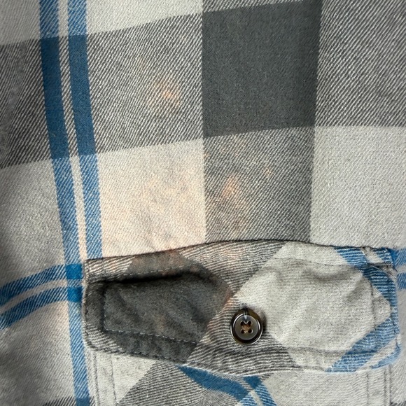 Voyager Men's XXL Gray Blue Plaid Thermal Lined Flannel Shirt Jacket Shacket - Picture 7 of 11